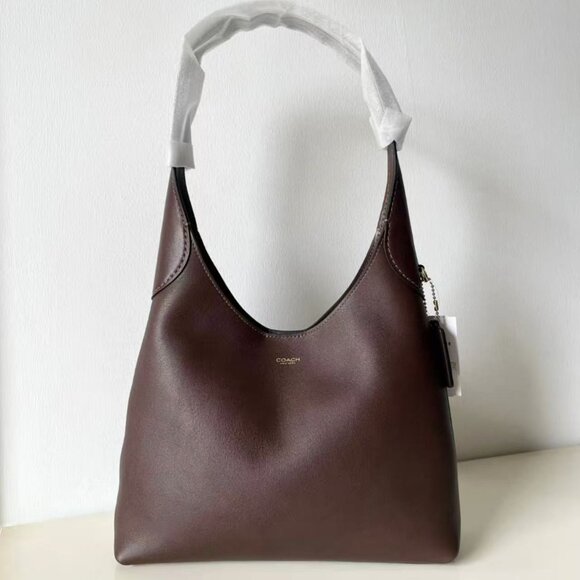 Coach Brooklyn Shoulder Bag 28 – Brass/Maple | NWT with Dust Bag - Picture 1 of 9